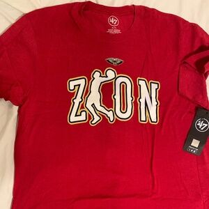 Zion Williamson New Orleans Pelicans 47 brand t-shirt mens XL red